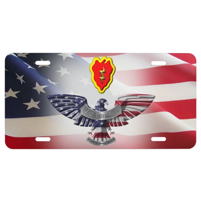 25th Infantry Division “Tropic Lighting” License Plate (Front)