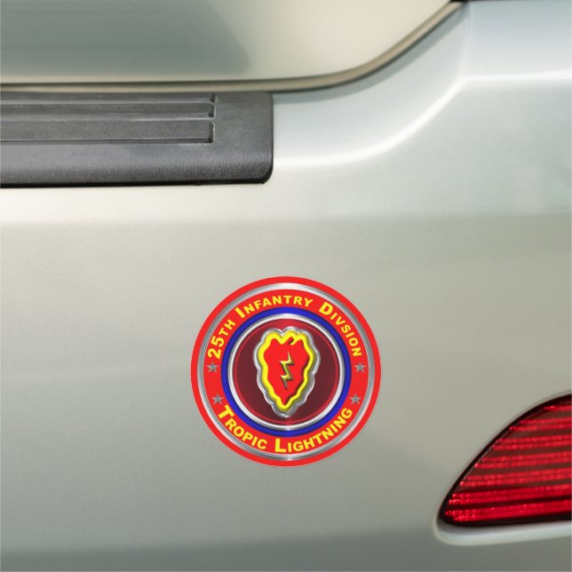 25th Infantry Division Tropic Lightning Car Magnet (In Situ)