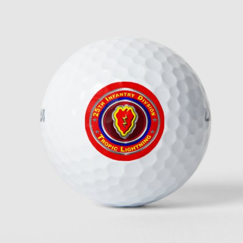 25th Infantry Division Tropic Lightning Golf Balls