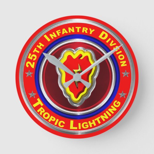25th Infantry Division Tropic Lightning Round Clock