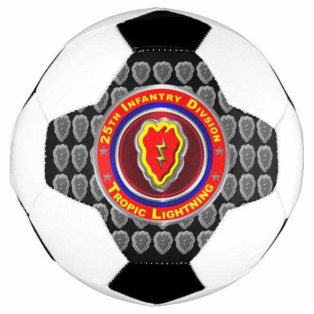 25th Infantry Division “Tropic Lightning” Soccer Ball (Front)