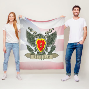 25th Infantry Division Veteran Fleece Blanket