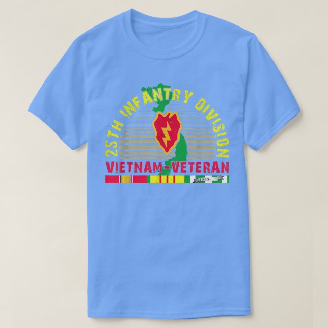 25th Infantry Division Vietnam Veteran  T-Shirt (Design Front)
