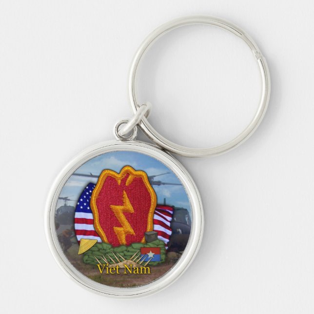 25th infantry division vietnam vets veterans Keych Keychain (Front)