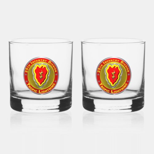 25th Infantry Division Whiskey Glass