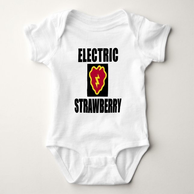 25TH INFANTRY ELECTRIC STRAWBERRY BABY BODYSUIT (Front)