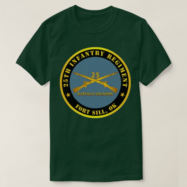 25th Infantry Regiment Fort Sill OK Buffalo Soldie T-Shirt (Design Front)