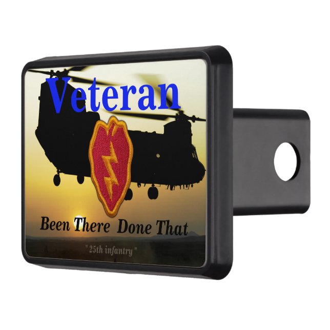 25th infantry vietnam nam iraq veterans vets tow hitch cover (Left)