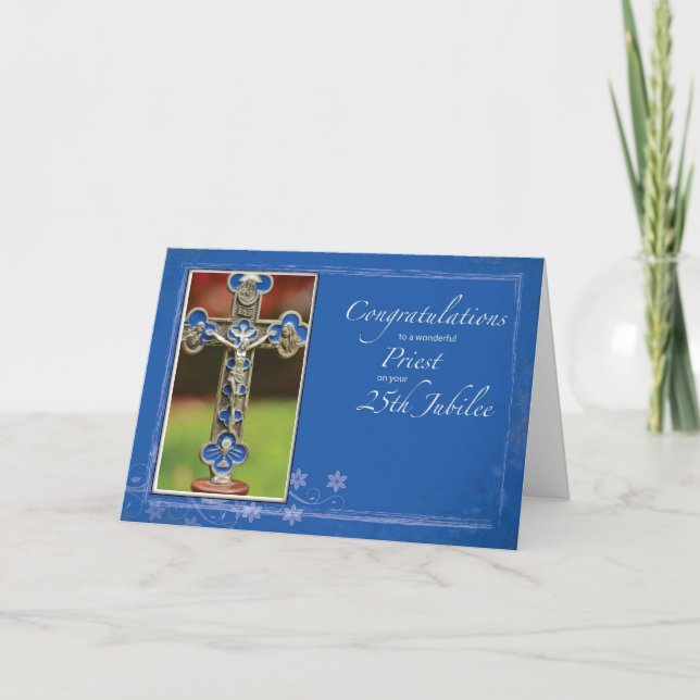 25th Jubilee Priest Cross Card (Front)