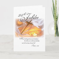 25th Jubilee Religious Life, Nun, Cross Candle