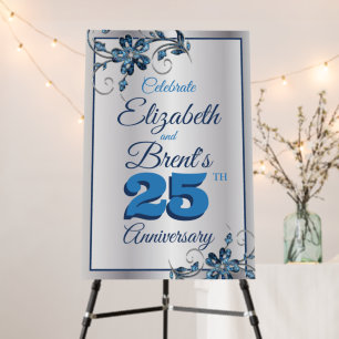25th or Any Anniversary Foam Board Welcome Sign