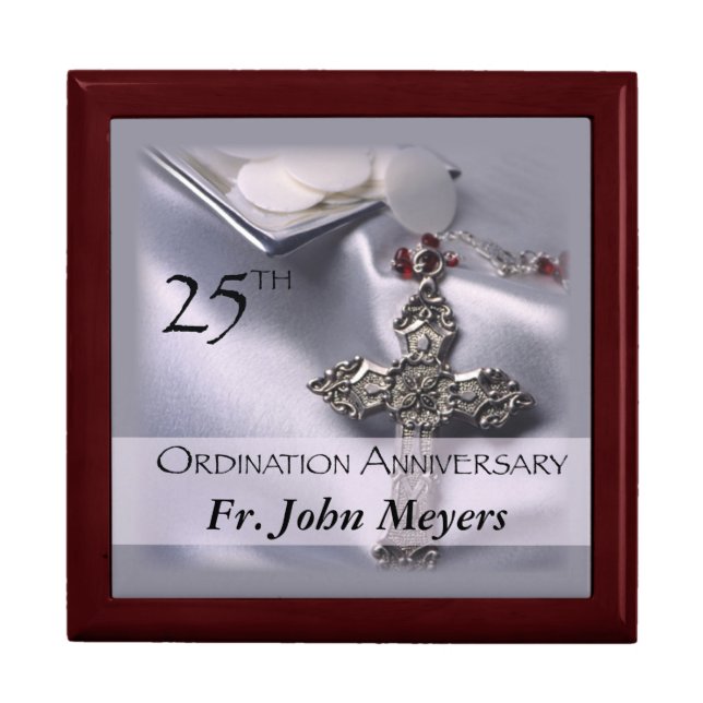 25th Ordination Anniversary Cross Host Gift Box (Front)