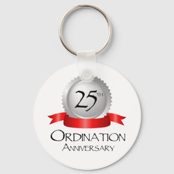 25th Ordination Anniversary Cross Host Keychain by Religious_SandraRose at Zazzle