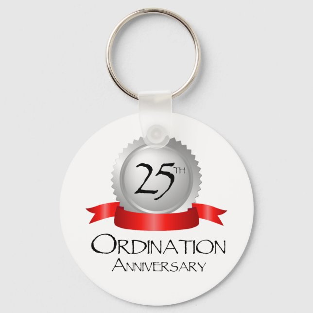 25th Ordination Anniversary Cross Host Keychain (Front)
