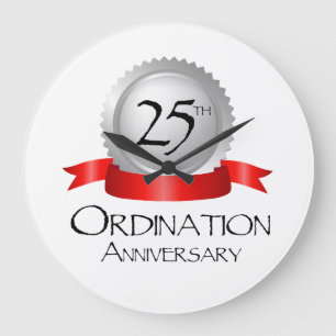 25th Ordination Anniversary Cross Host Large Clock