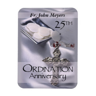 25th Ordination Anniversary Cross Host Magnet