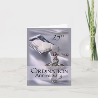 25th Ordination Anniversary Cross Host, Priest Card