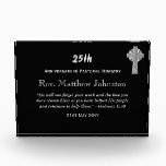 25th Ordination Anniversary Personalized Scripture Acrylic Award<br><div class="desc">ANY number of years as an Ordained Pastor, Priest Minister Deacon etc. Ordination Anniversary personalized commemorative keepsake Gift with text template fields for you to add name, date and other text as desired. Add a personal message, greeting, Bible verse, scripture, proverb. Suitable for any milestone 1st 5th 10th 15th 20th...</div>