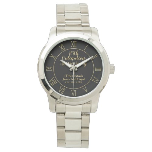 25th Ordination Anniversary Priest Gift Customized Watch