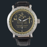 25TH Ordination Anniversary Priest PERSONALIZED  Watch<br><div class="desc">Decorative and personalized (with name and date) 25TH Ordindation Anniversary gift for an ordained Pastor,  Priest Minister Deacon etc. Includes a Bible verse,  scripture,  proverb.</div>