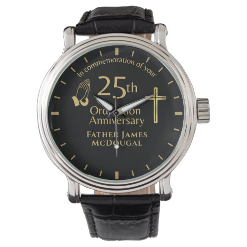 25TH Ordination Anniversary Priest PERSONALIZED  Watch