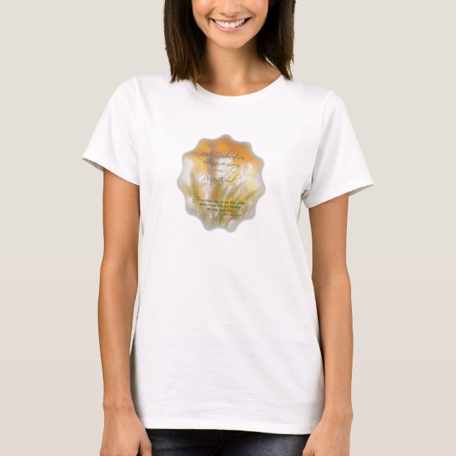 25th Ordination Anniversary Priesthood Lilies T-Shirt (Front)