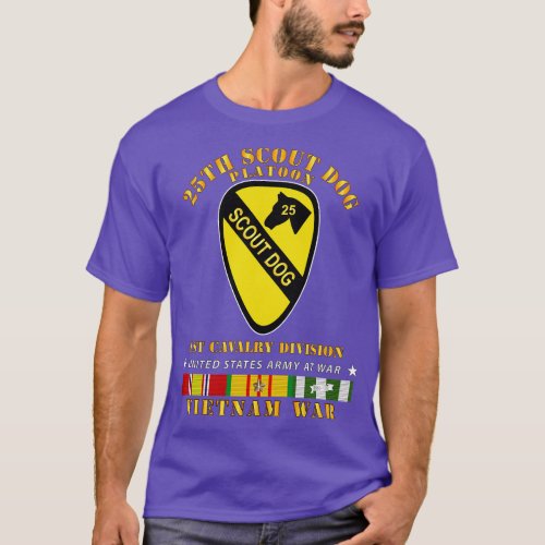 25th Scout Dog Platoon 1st Cav VN SVC T_Shirt