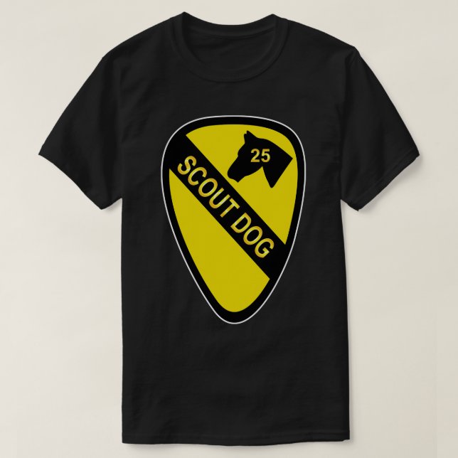 25th Scout Dog Platoon 1st Cav wo Txt T-Shirt (Design Front)