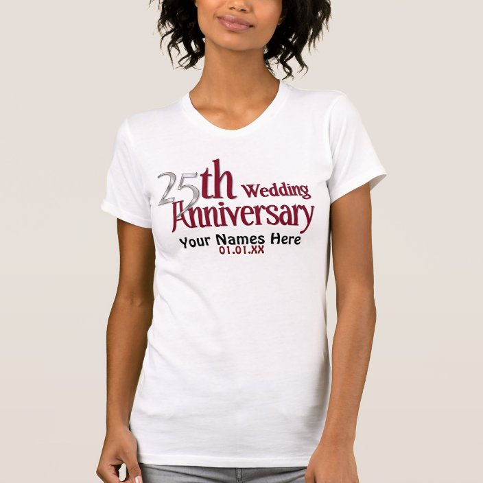 25th wedding anniversary t shirts