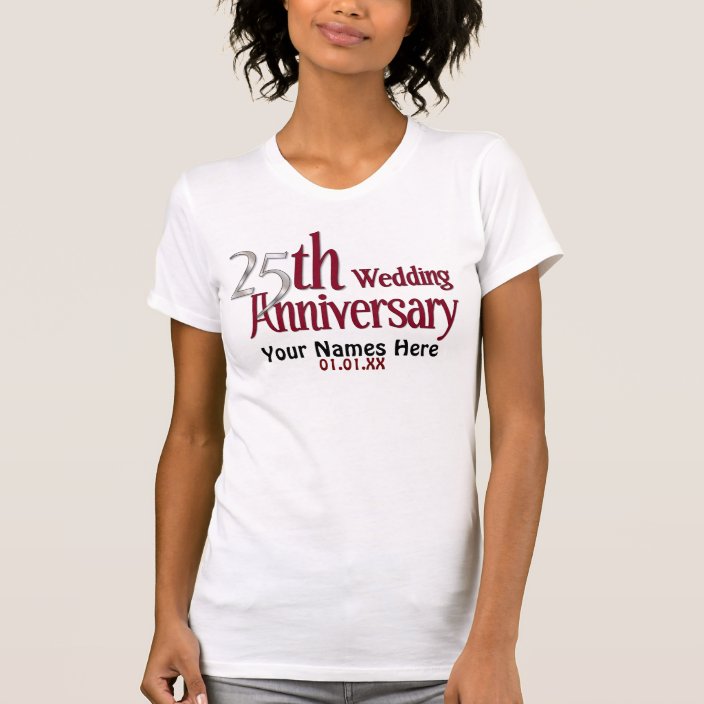 25th wedding anniversary shirts