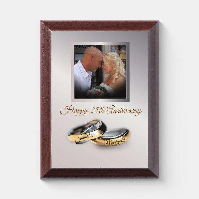 25th Silver Anniversary Celebrate Good Times Award Plaque (Vertical)