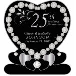 25th Silver Anniversary Cutout<br><div class="desc">Table/Cake Topper - Free-standing Anniversary Cutouts. Makes a great conversation starter! This adorable DIY party table/cake topper will be a giant hit at the couple's anniversary party. Choose your size. ⭐This Product is 100% Customizable. *****Click on CUSTOMIZE BUTTON to add, delete, move, resize, changed around, rotate, etc... any of the...</div>