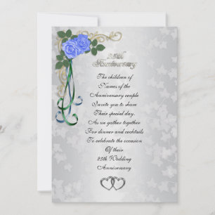 25th Silver anniversary invitation