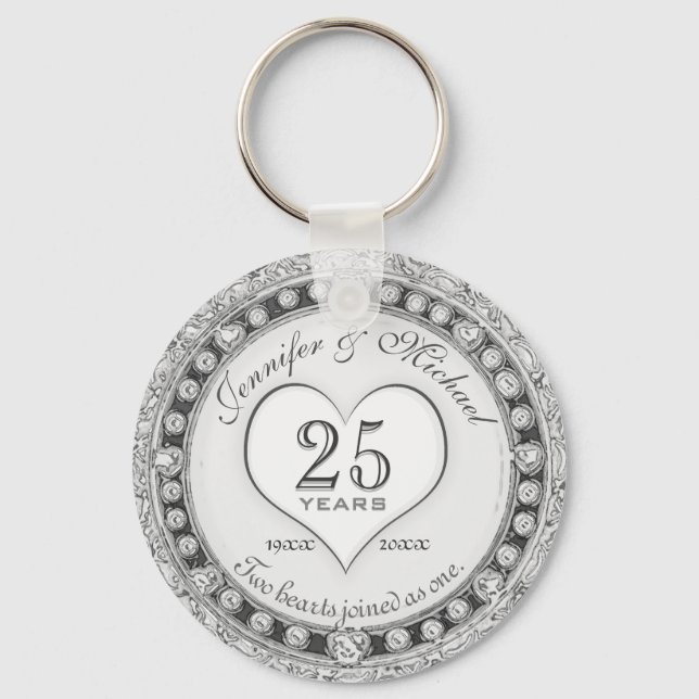 25th Silver Anniversary Keychain (Front)