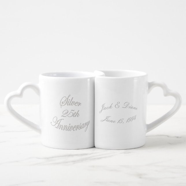 25th Silver Anniversary Personalized Mugs (Front Nesting)