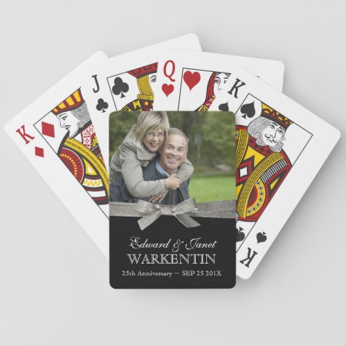 25th Silver Anniversary Photo Keepsake Poker Cards