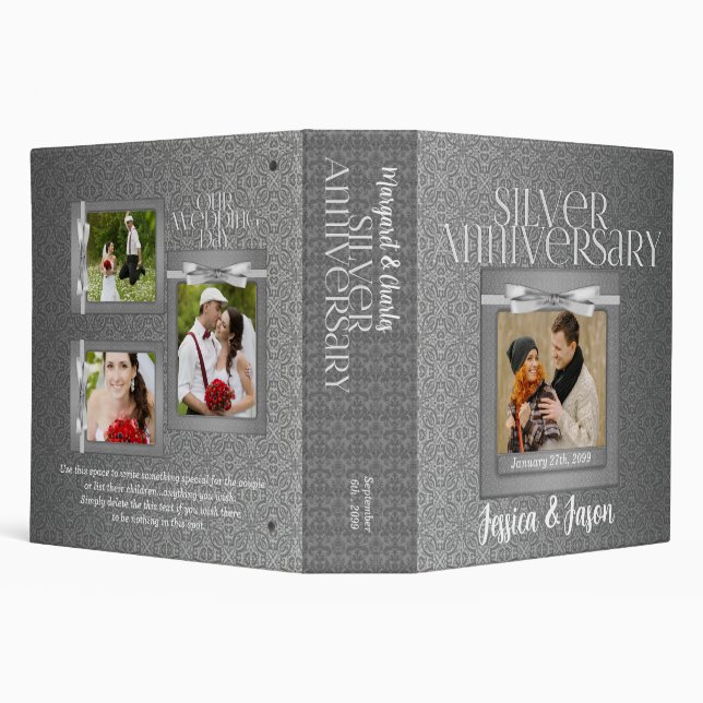 25th Silver Anniversary Scrapbook Binder (Background)