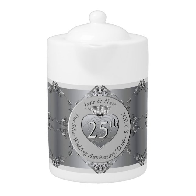 25th Silver Anniversary Teapot (Front)