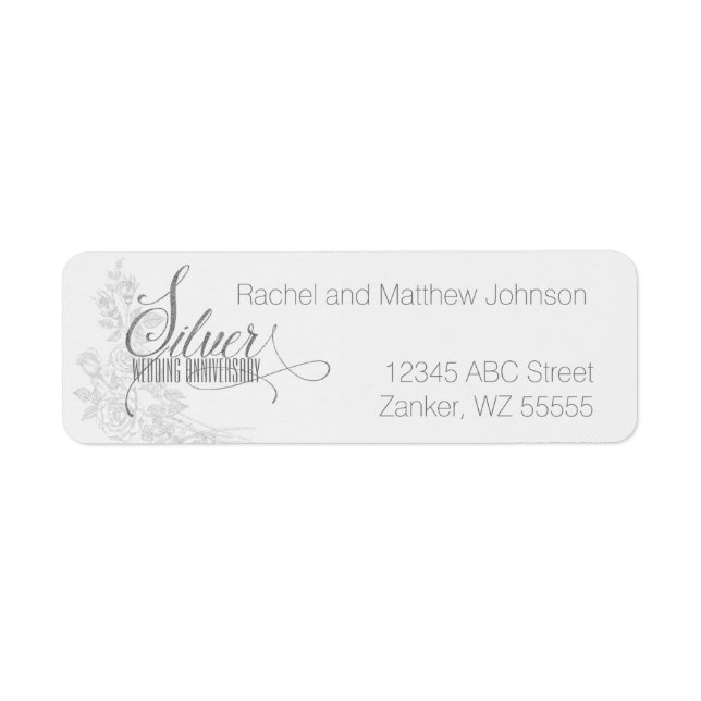 25th Silver Anniversary with White Roses Label (Front)