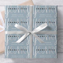 25th Silver Blue Wedding Anniversary Gift