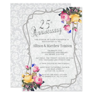 25th Anniversary  Invitations  Zazzle