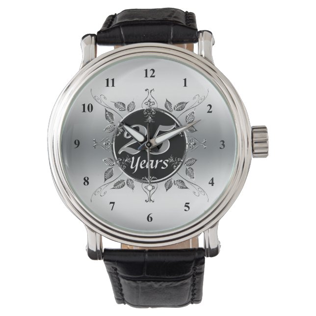 25th Silver Wedding Anniversary | 25 Years Elegant Watch (Front)