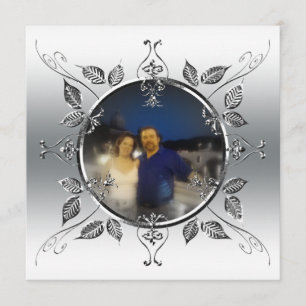 25th Silver Wedding Anniversary Add Photo Invitation