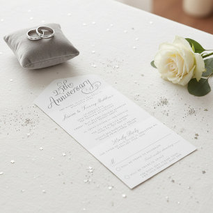 25th Silver Wedding Anniversary All In One Invitation