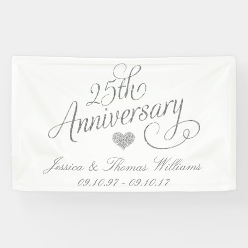 25th Silver Wedding Anniversary Banner