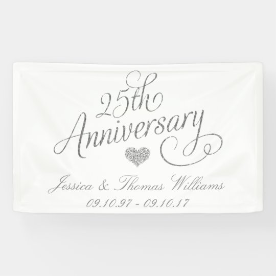 25th Silver Wedding Anniversary Banner