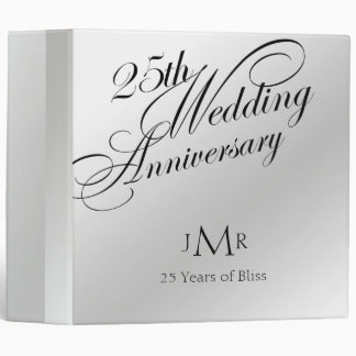 25th Silver Wedding Anniversary Binder