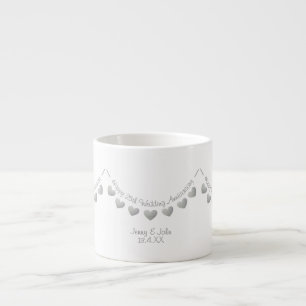 25th Silver Wedding Anniversary bunting Espresso Cup