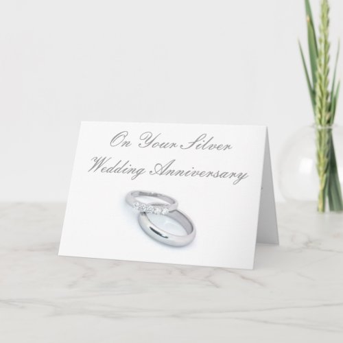 25TH Silver Wedding Anniversary Card