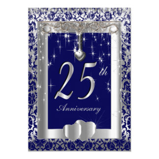 25th Silver Wedding Anniversary | DIY Text Card